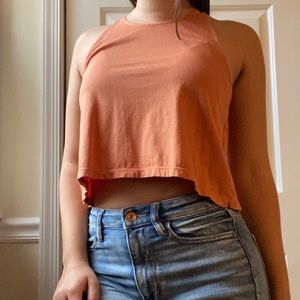 Urban Outfitters Orange Cropped Tank Top Size XS
